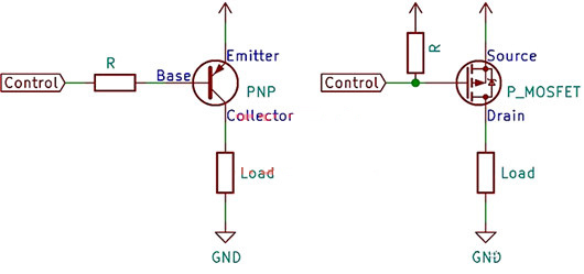 高邊 低邊晶體管開(kāi)關(guān)電路